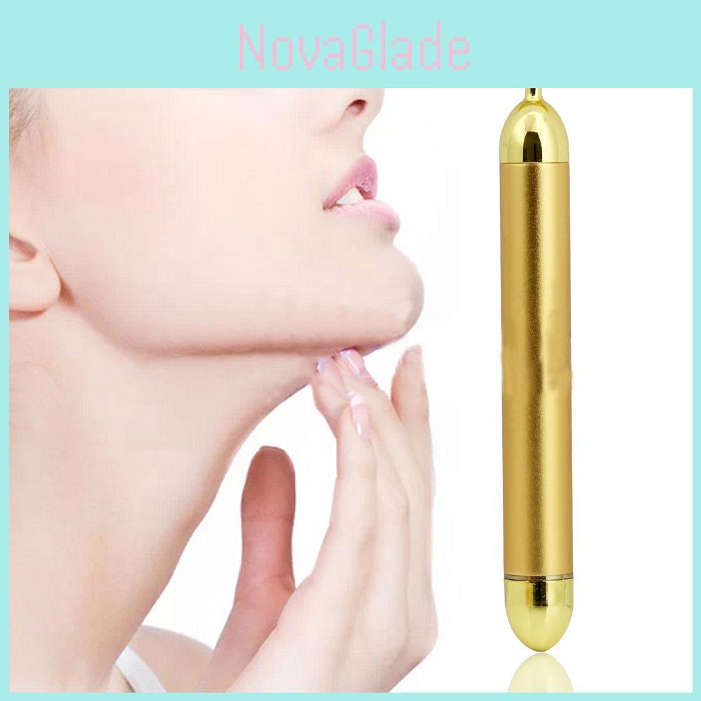 Premium Golden Facial Massage Wand Electric Face Massager Beauty Tool For Home And Spa Use