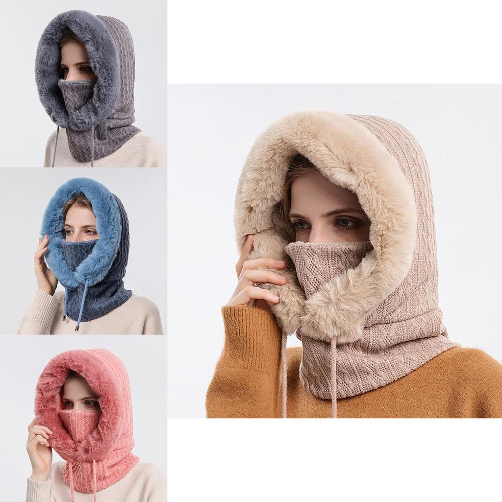 Winter Ski Mask Knit Beanie With Face Cover For Cold Weather Outdoor Activities