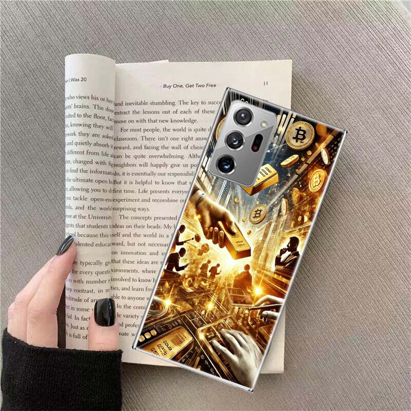 Trading Gold Contracts for Difference Phone Case For Samsung Galaxy S25 Edge S24 S23 FE S22 S26 Ultra S21 S20 S10 Plus Capa S
