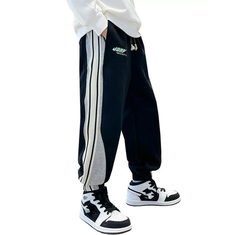 Boys Spring Autumn Sporty Trousers Mid To Large Children's Pants Trendy Kids Clothing for Boys