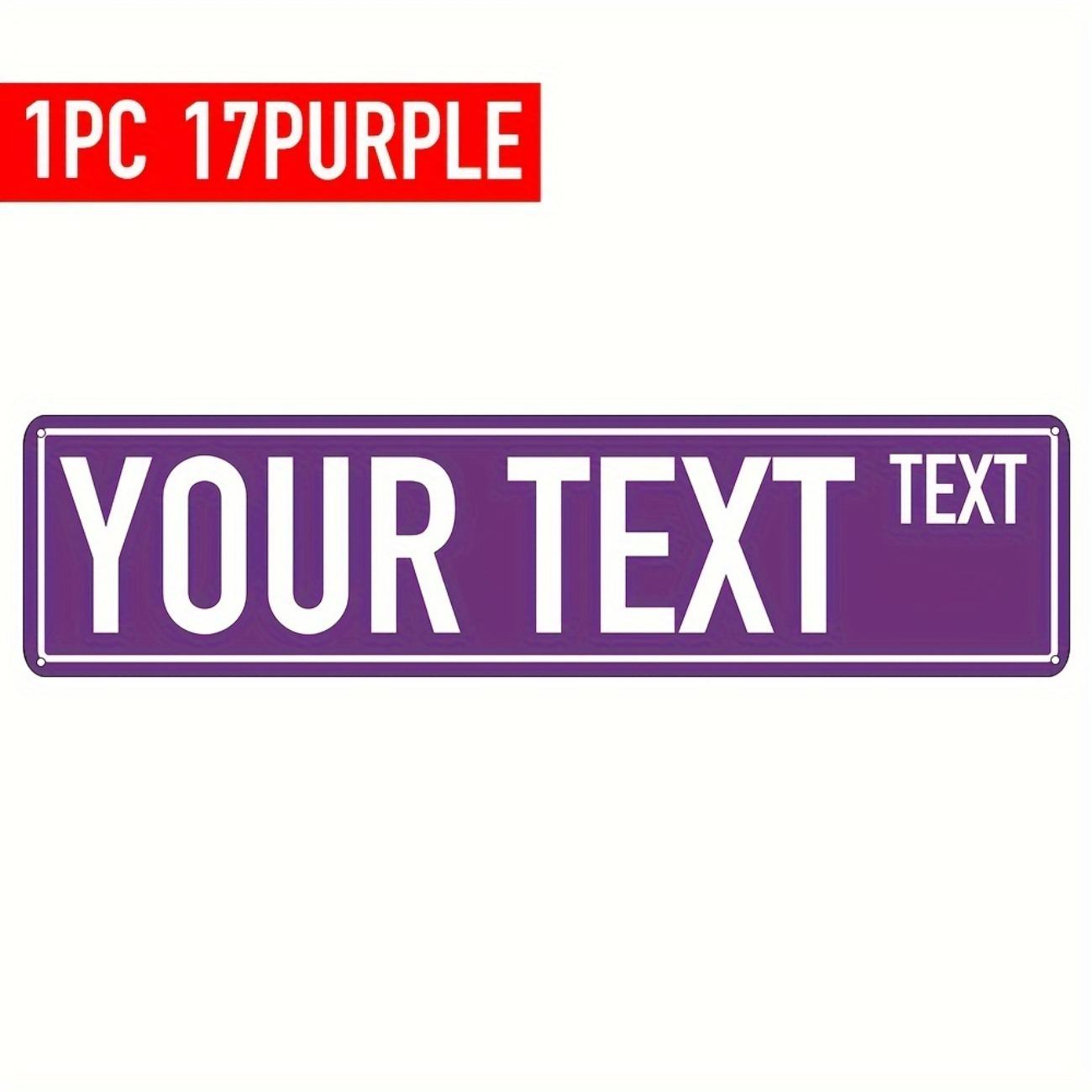 

Personalized Custom Aluminum Sign 40x10cm Metal Street Plate Home Wall Decor небо синє кольору