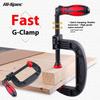 1Pcs 2/3/4 Inch Plastic Rubber G Clamp Reliable Clamping Power For Wood And Metal Working Quick Woodworking Clamp