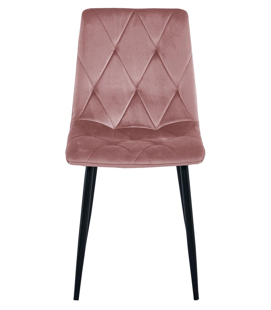 LIBRA Chair - Pink Velvet / Black Legs X 1