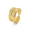BF CLUB Silver Color Rings for Women Fashion Geometric Handmade Irregular Wide Gold Simple Ring Party Christmas Gift