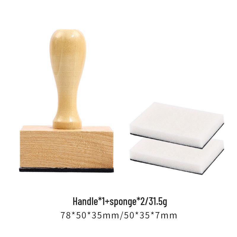 Wooden Handle Coloring Sponge Stamp for DIY Journal Ink Pad Blending