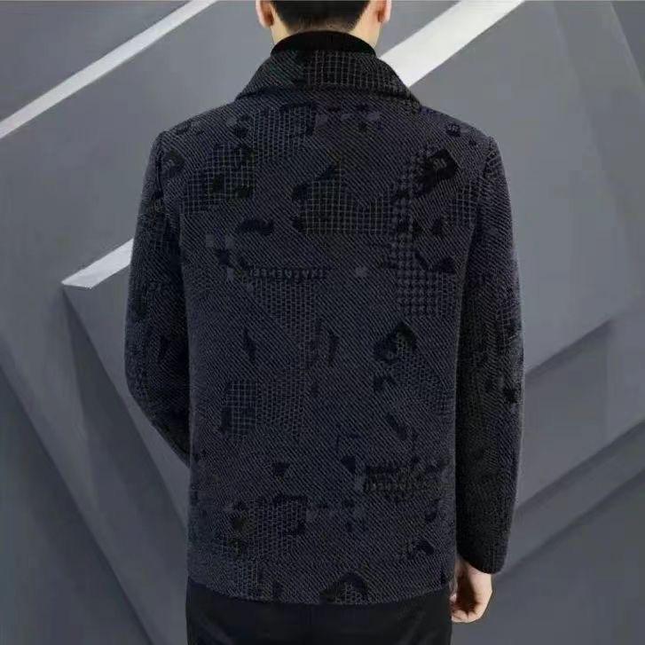 Men's High-End Thick Woolen Coat - Versatile Casual Jacket for Autumn and Winter