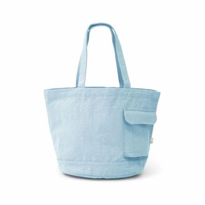 Rootote Round-Bottom Plain Large Capacity Casual Tote Bag SN Medium Recycled Cotton 0721 (072106 Soda)