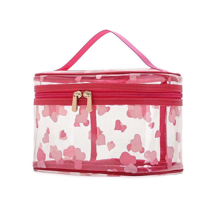 Modische PVC Tragbare Toiletten Tasche Reise Kosmetik Aufbewahrung Multifunktionale Tragbare Wasserdichte Kosmetiktasche