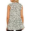 Women Polka Dots Leopard Printed Ruffled Short Sleeve Shirt
