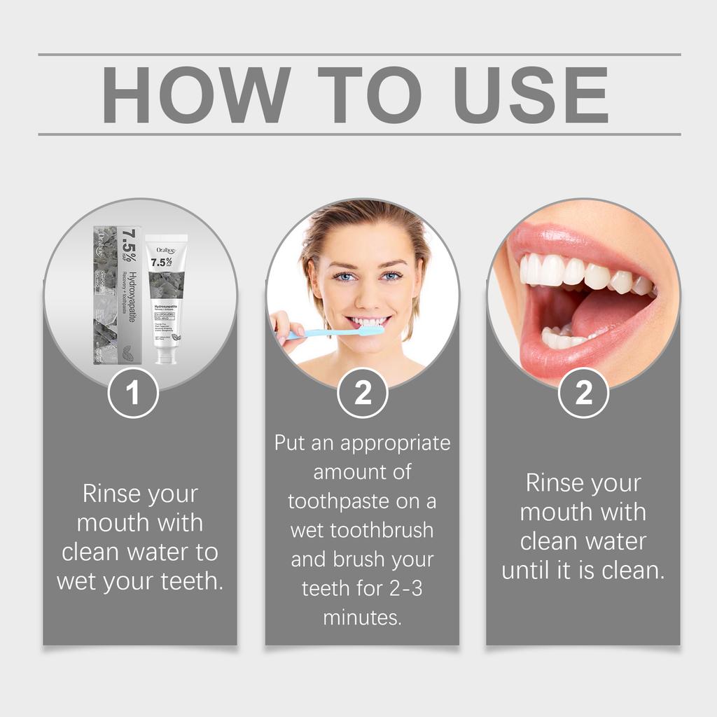 Oralhoe Whitening Teeth Care Toothpaste Daily Gum Care Gentle Cleansing Teeth Stains and Tartar Fresh Breath