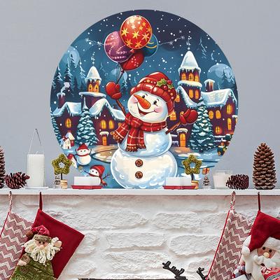 Christmas Snowman Dream Castle Balloon Vitrine Home Beautification Decorative Window Stickers