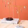 Iron T-shaped Necklace Holder Earrings Storage Rack Jewelry Display Stand Earrings Display Stand