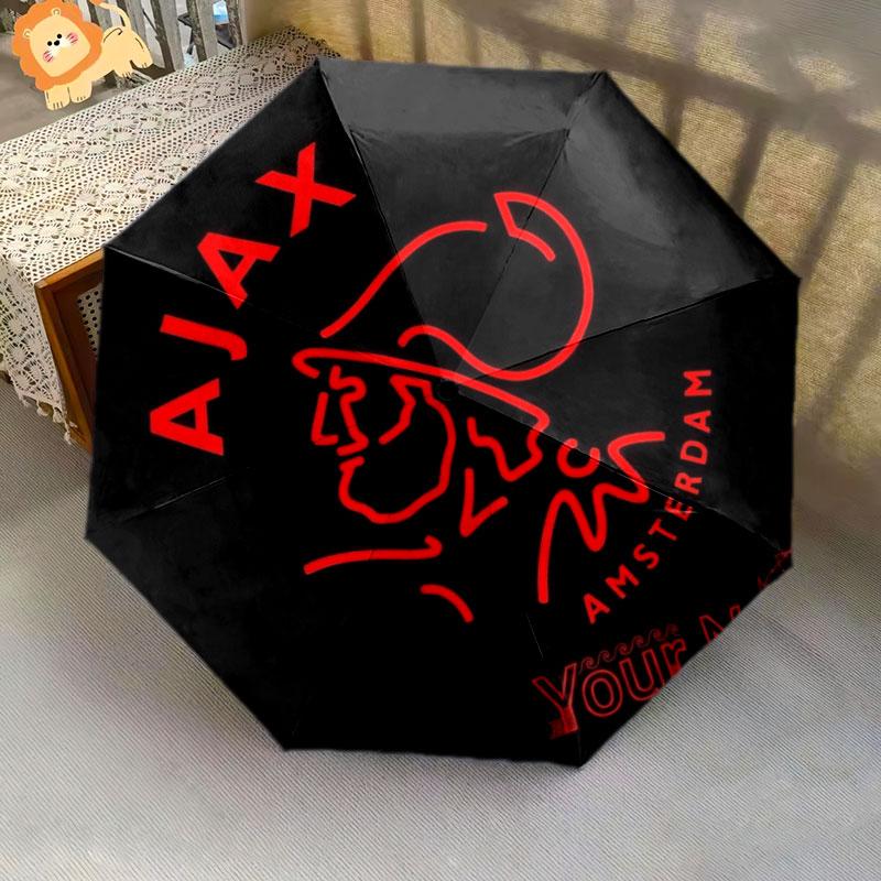 1 PC Automatic Folding Umbrella - AFC Ajax Custom Name Pattern, Portable & Foldable Design with 8 Ribs, Christmas Birthday Gifts