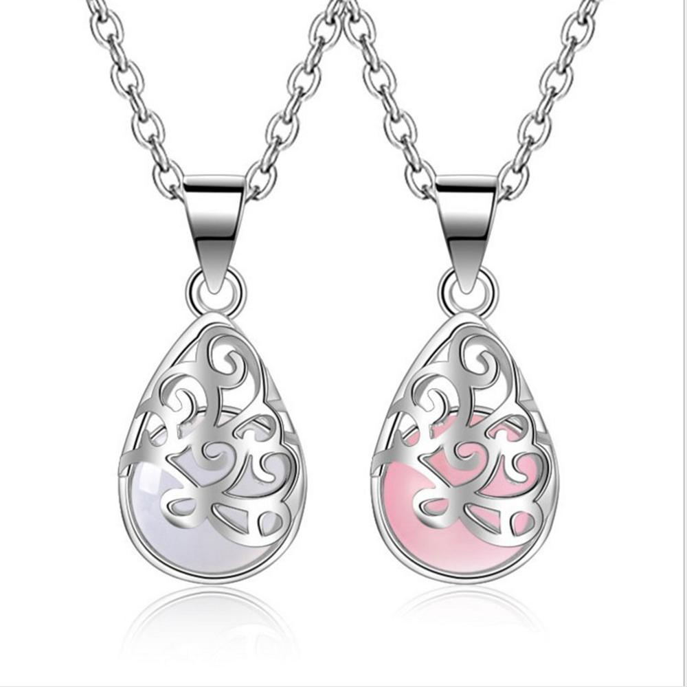 

Ожерелье из стерлингового серебра 925 пробы Опал Рождественский подарок Микро инкрустация Кубический цирконий Ожерелье для женщин