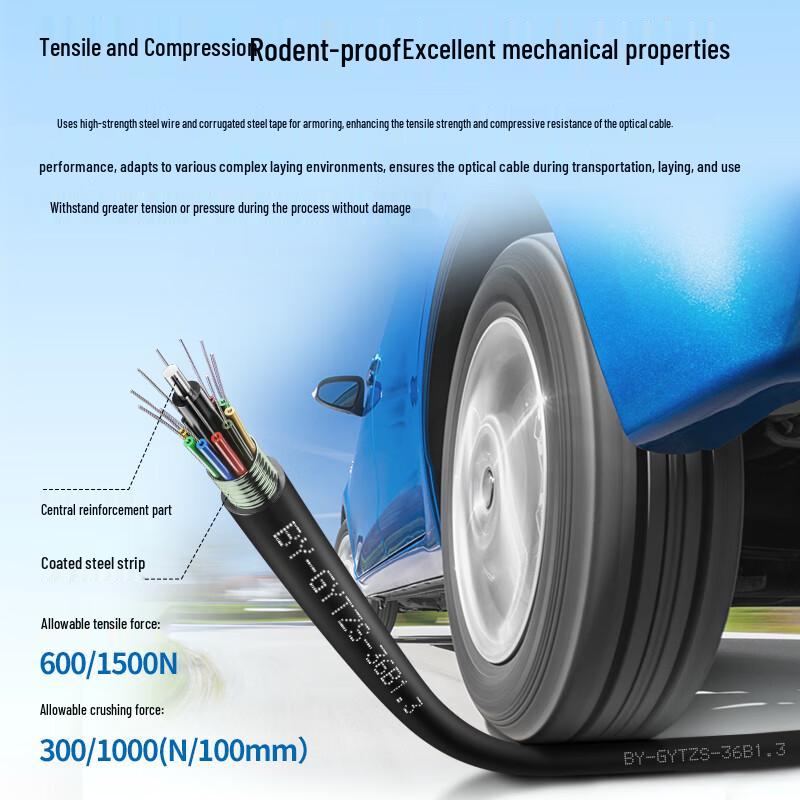 Boyang Armored Single-Mode Outdoor Fiber Optic Cable