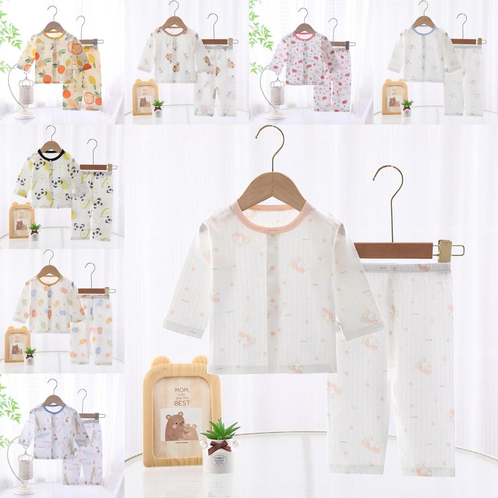 Baby Cotton Summer Pajamas Set With Antibacterial Fabric For Newborns And Toddlers