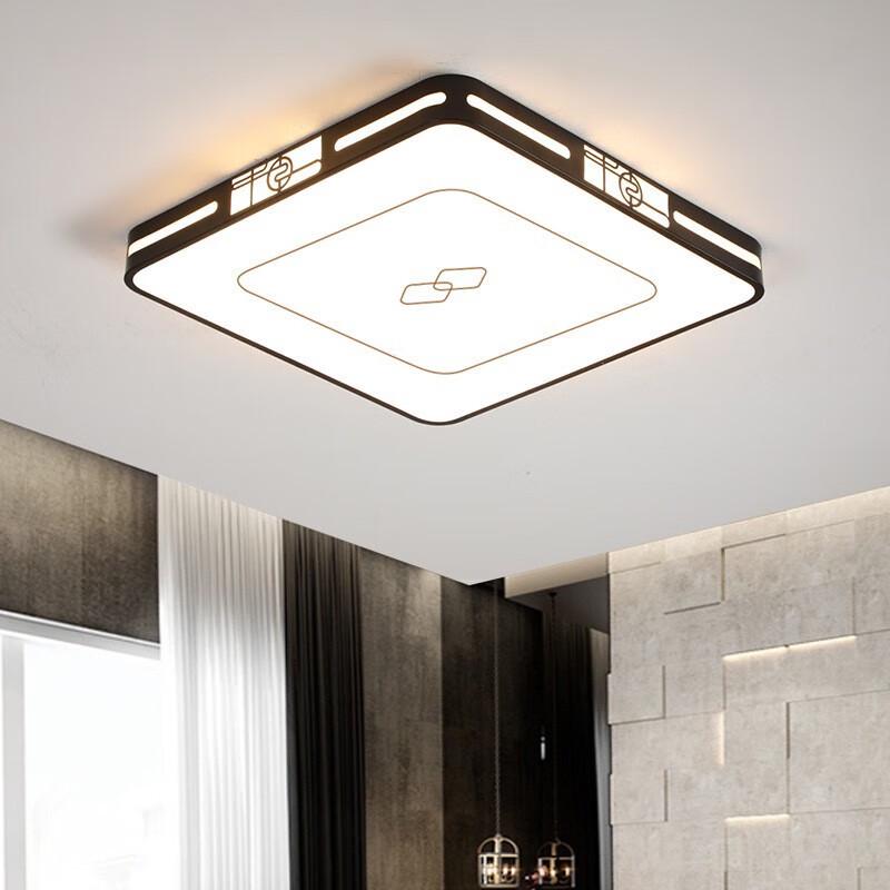 UOSU New Chinese Style White Rectangular LED Ceiling Light