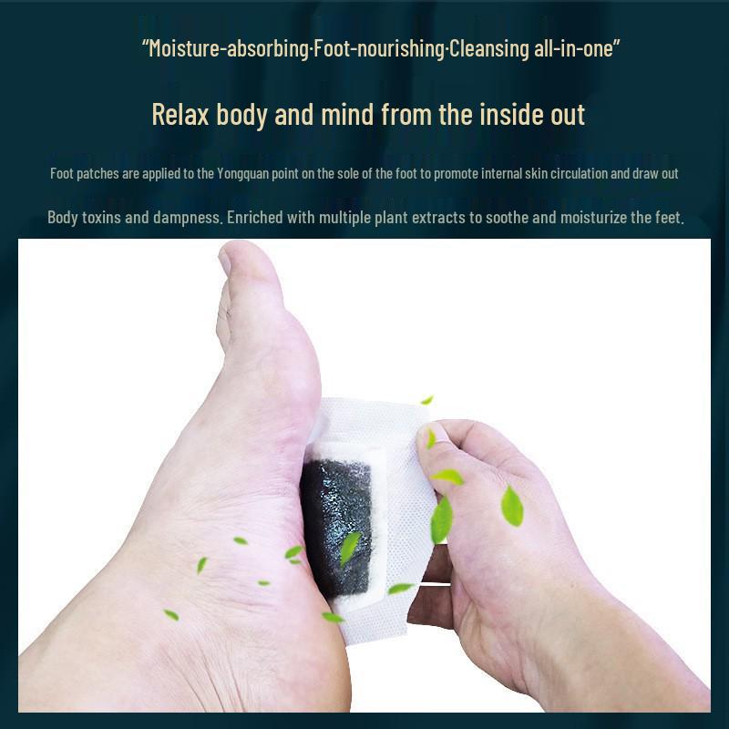 Old Beijing Foot Care Set: Mugwort, Bamboo Vinegar, and Ginger Foot Patches (60 Patches Total)