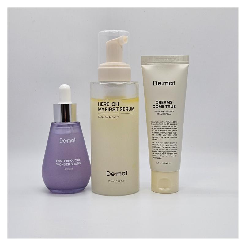 DEMAF Barrier Strengthening Routine Set (All-in-One Basics 155ml + Panthenol 55ml + Cream 50ml), 1 Pcs