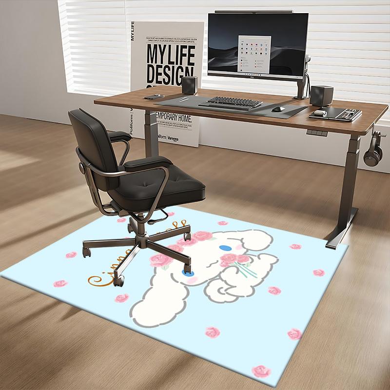 Cinnamoroll Anime Cartoon Design Chair Mat Non-Slip Carpet for Office Home Decoration Living Room Bedroom Game Room Dormitory.E066