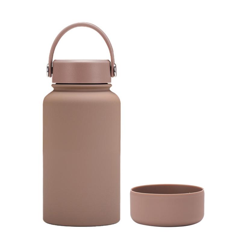 650Ml Stainless Steel Thermos Cup Non-Slip Outdoor Portable Water Cup Simple Wide Mouth Sports Kettle