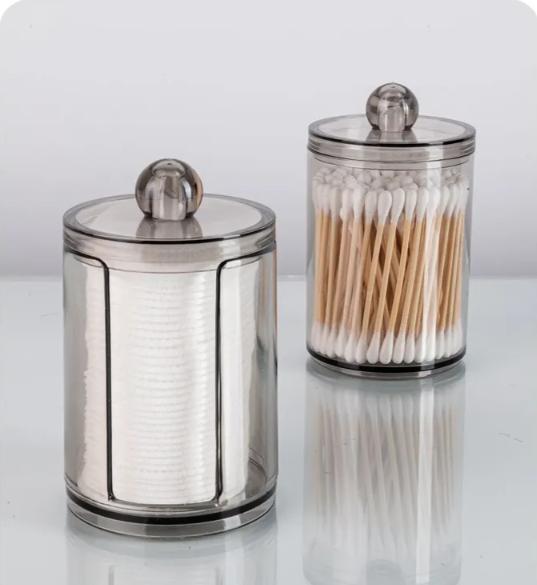 

Household Acrylic Cotton Swab Storage Box U-shaped Open Cup Storage Box One Size чорний