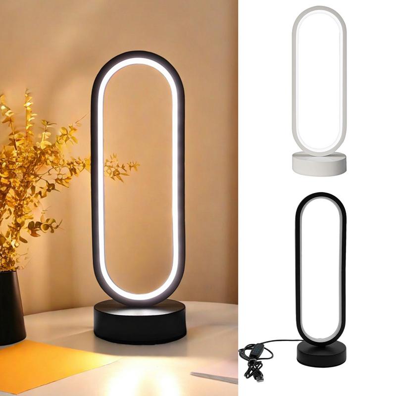 Modern Nightstand Lamp Table Top Lamp Eye-Care LED Decor For Study Desk Nightstand Bookshelf Entryway Hallway Patio Garden