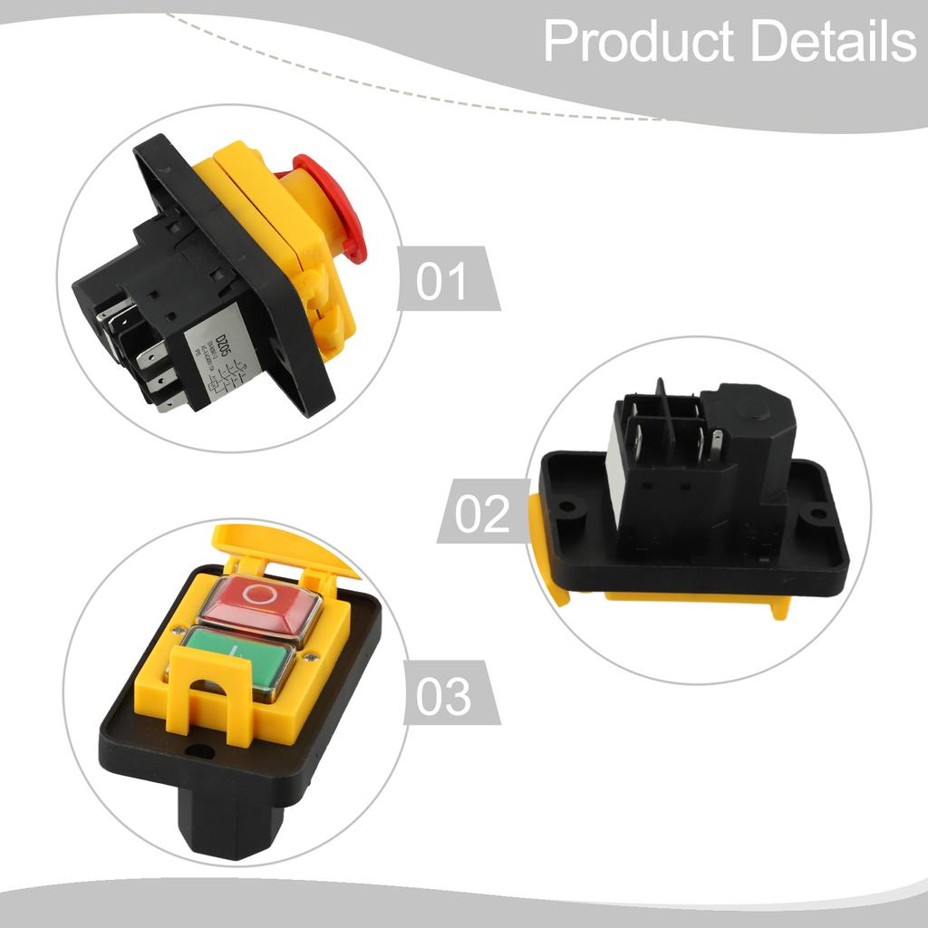 7 Pin Switch Waterproof Switch Easy Installation High-Quality Materials For Industrial Power Tools Industrial Machine Pushbutton