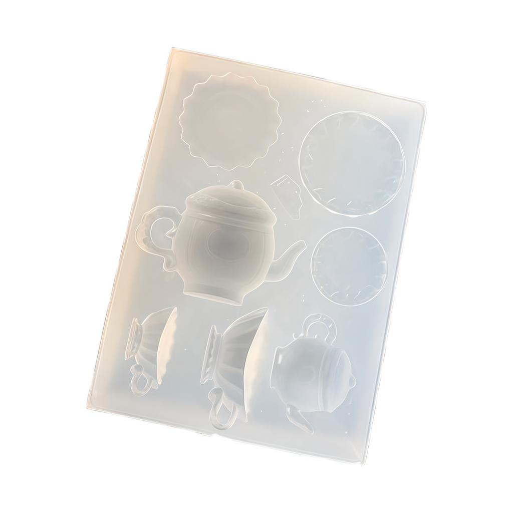 Miniature Teapot Silicone Mold With Detachable Design Ideal For Polymer Clay And Fondant Creations