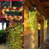 2M-10M Flower Green Leaf String Lights Artificial Ivy Vine Fairy Light Wedding Party Decoration Christmas Home Room Wall Plant