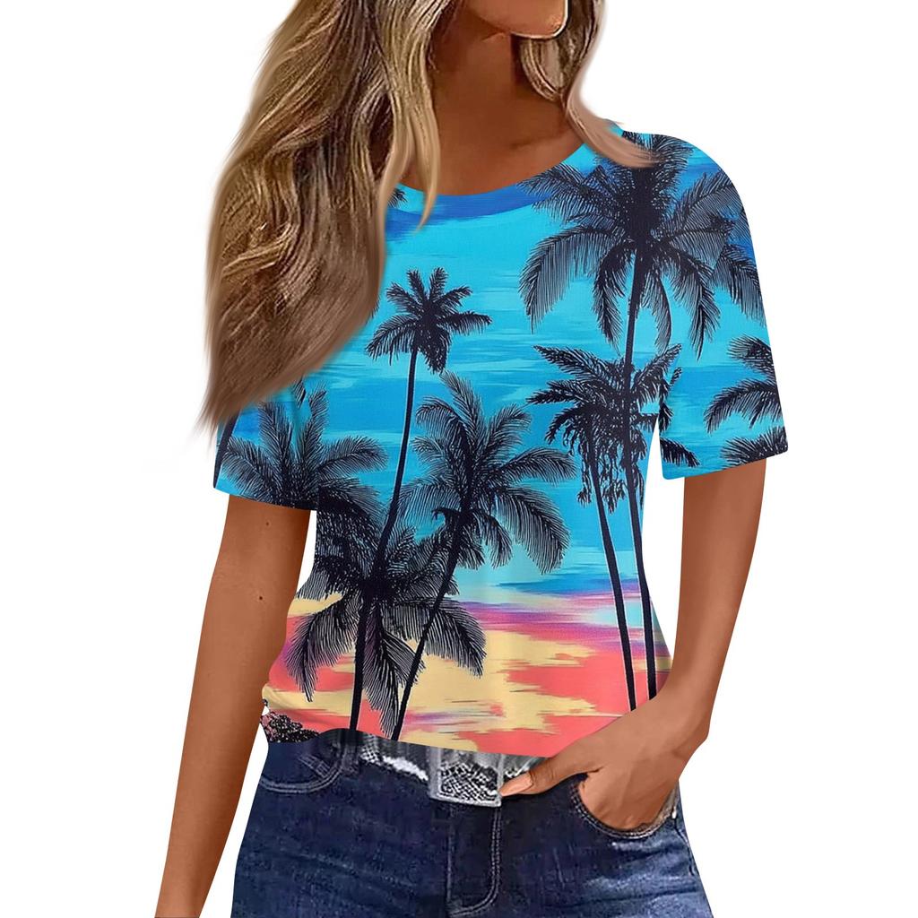 Modisches, lässiges Pullover-Oberteil mit kurzen Ärmeln und Rundhalsausschnitt für Damen