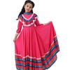 Children's Fuchsia Mexican Folk Dance Dress - Day of the Dead Costume