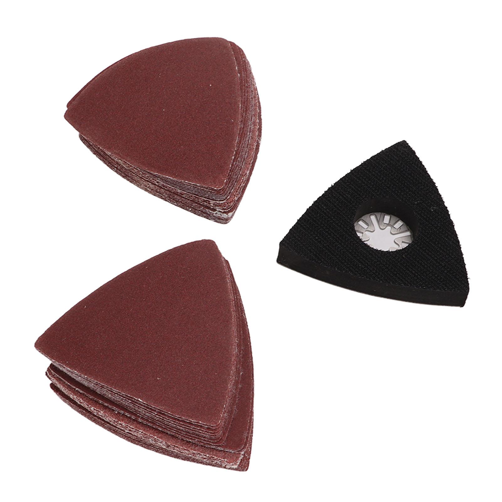 

51 шт. Мультитул Наждачная бумага 80 мм Треугольная шлифовальная подошва 60 80 120 180 240 Зернистость Набор шлифовальных листов