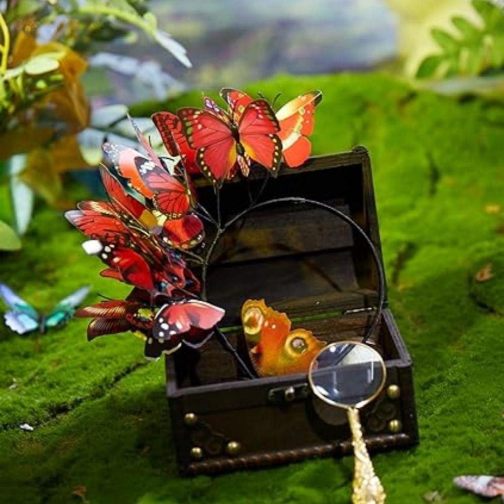 Theekransje Vlinder Hoofdband Kroon Halloween Kostuum Hoofddeksel Bruid Haaraccessoires