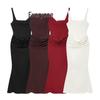 Spaghetti Strap Lace-up Waist-cinching Bodycon Dress for Women