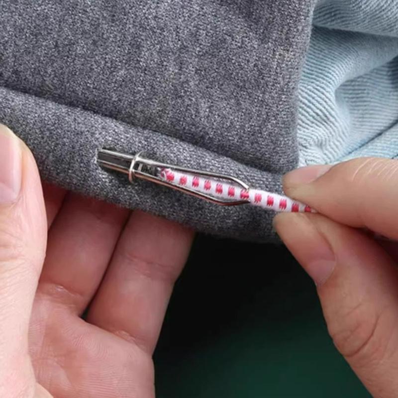 Drawstring Threaders Tweezers Rope Threader Clip Elastic Band Threader Tool Sewing Threading Tool For Sweatpants Hoodies