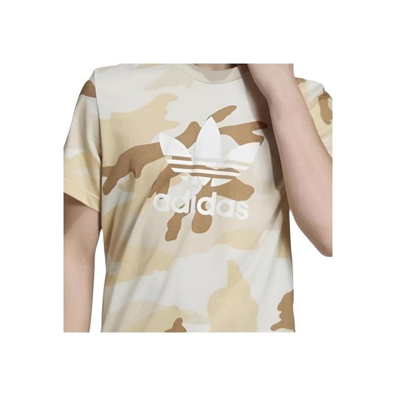 Adidas Originals Camo Tee Comfortable Round Neck Pullover Camouflage Short Sleeve T-Shirt Men Tops Multicolor ED6953