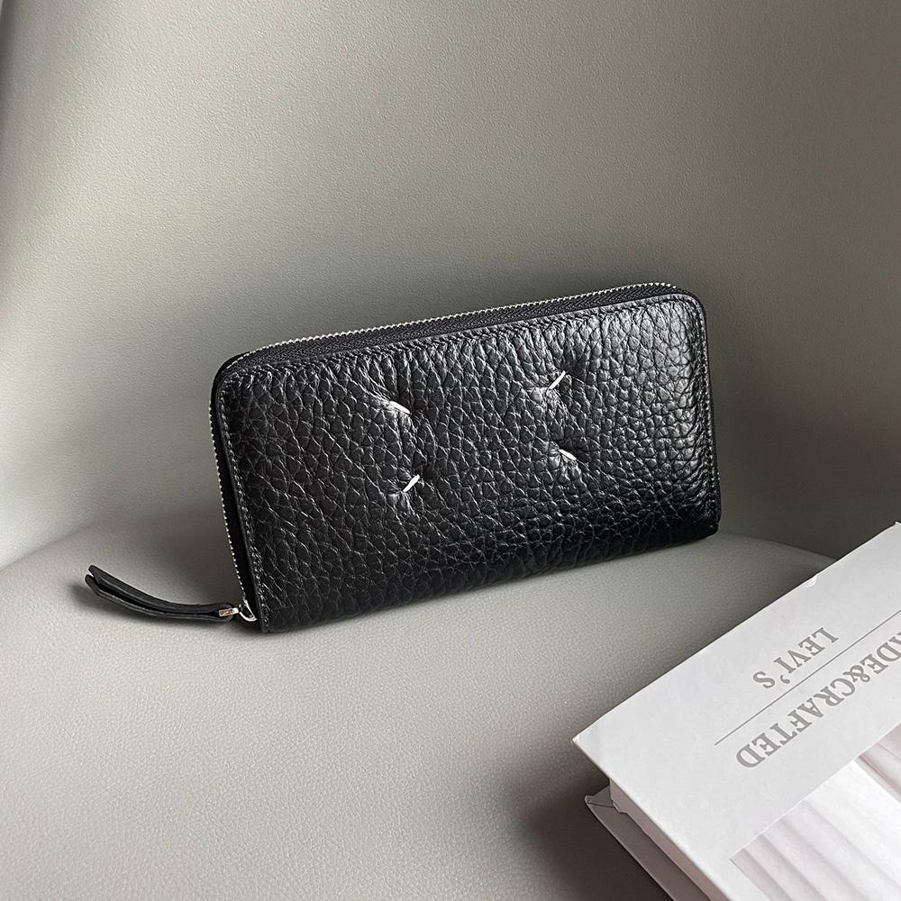 2025 New Women Wallets Long Genuine Leather Wallet Branded Style Thread Purse First Layer of Cowhide Clutch Bag Phone Clutches
