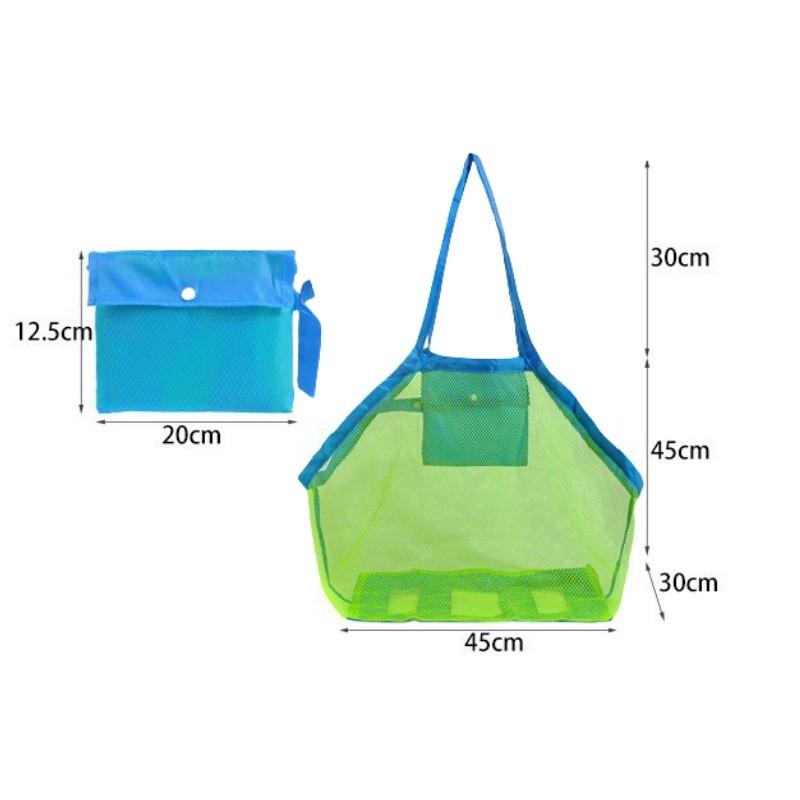 Outdoor Große Kapazität Faltbare Tragbare Strand-Netztasche Kinder Strandspielzeug Kleidung Reise Verschiedenes Aufbewahrungstasche Organizer
