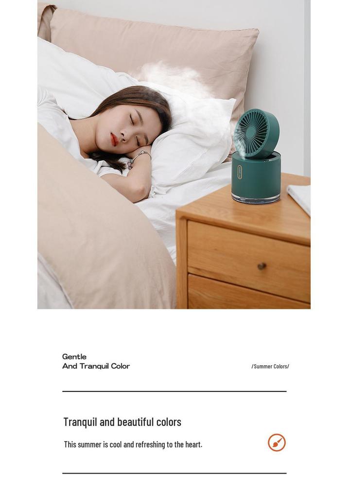 Portable Multi-Function Folding Humidifier Fan with Cold Spray and Oscillation