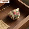 100ml Ru Kiln Pastel Peach Lard Jelly Teacup Elegant Tea Bowl Set Of Cups Tea-tasting Personal Cup Jianzhan Master Cups For Tea