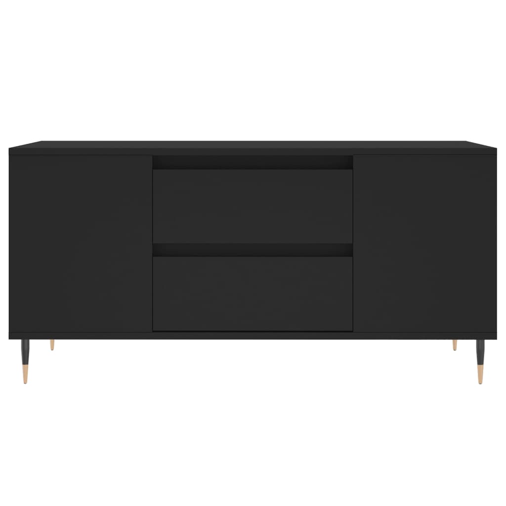  Coffee Table, Black, 102x44.5x50 Cm, Wood-based Material
