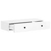 Wall Mounted Side Table High Gloss White 87.5 x 34.5 x 17 cm