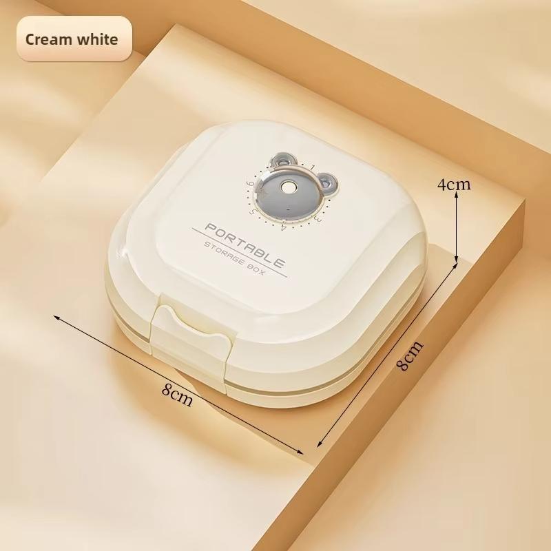 

Portable Medicine Box Seven-Day Weekly Medicine Box Three Meals a Day Sealed Mini Medicine Dispensing Box for the Elderly