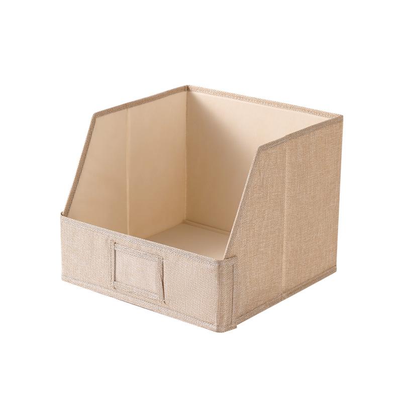 

Cotton Linen Storage Box Large Capacity Foldable Wardrobe Household Clothing Miscellaneous Items Classification Tabletop Organiz хакі