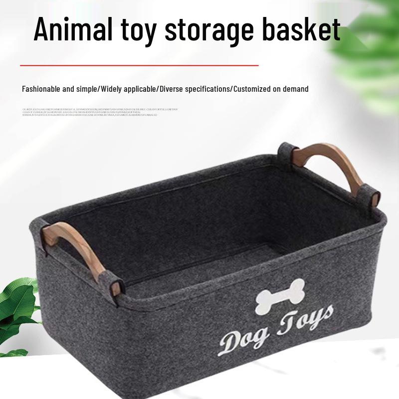 Портативная корзина-органайзер из войлока для игрушек и лакомств для домашних животных