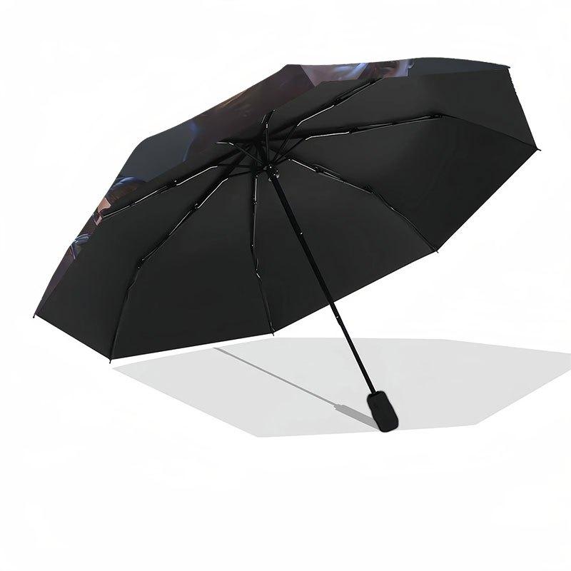 1pc Resident Evil- Automatic Opening/Closing Umbrella with Convenient Three-Fold Design, 8 Iron Ribs - for Outdoor Daily UseA08