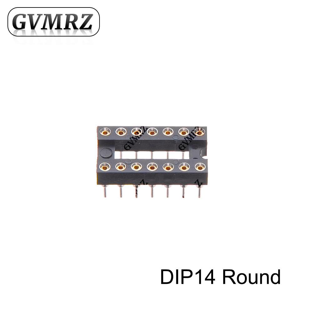5PCS Round Pin DIP IC Socket Assorted Sizes DIP6 DIP8 DIP14 DIP20 DIP24 Narrow / Wide DIP28 Narrow for PCB DIY Electronics