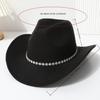 European and American small floral bright diamond western cowboy top hat men's and women's casual top hat party jazz hat