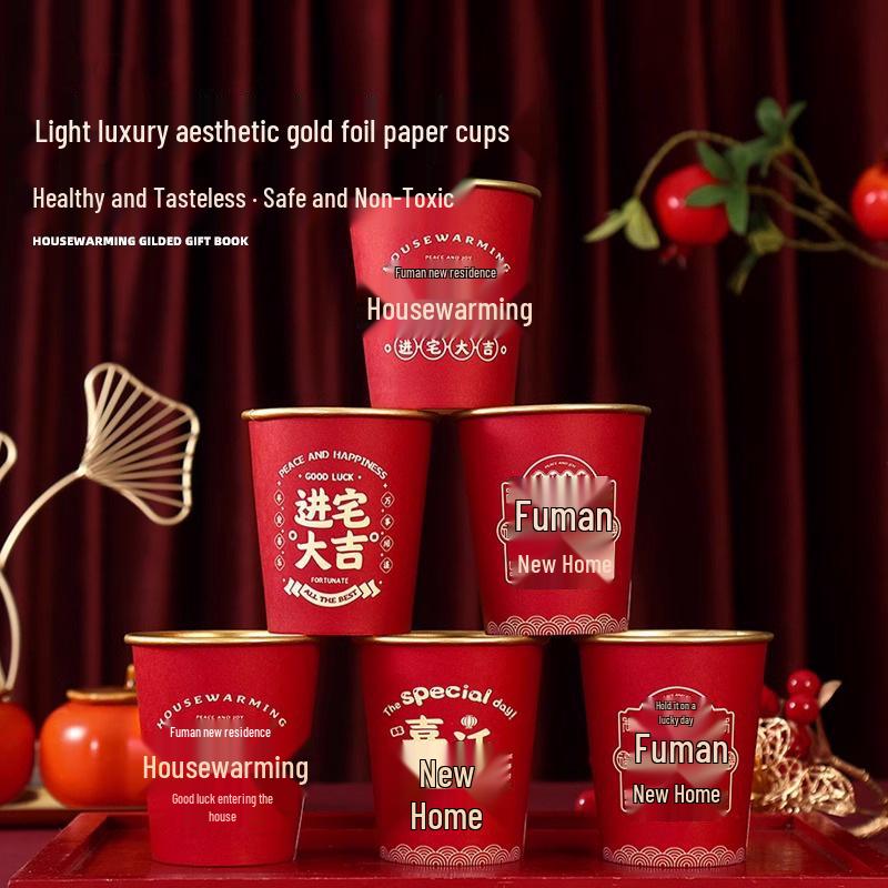 Housewarming Gold Foil Coffee Cups Set – Joyful Moving Essentials